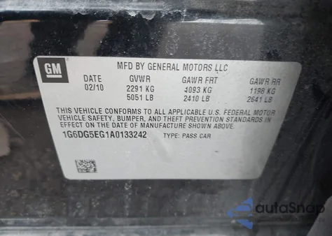 2010 Cadillac Cts Luxury z USA, uszkodzony, nr VIN 1G6DG5EG1A0133242